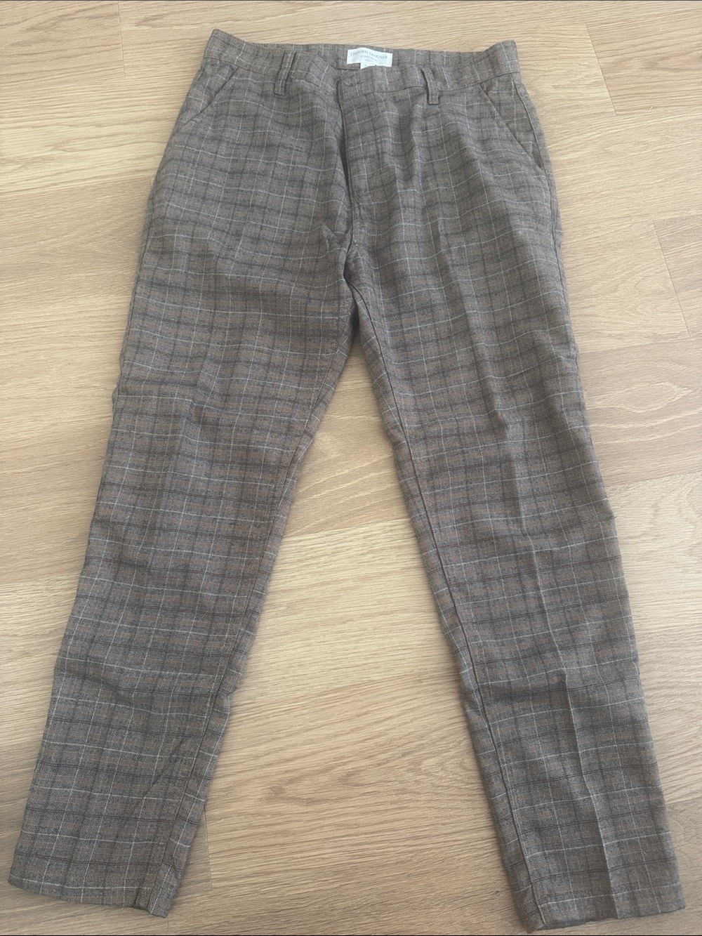 Cotton On Brown Plaid Slim Fit Men’s Chinos